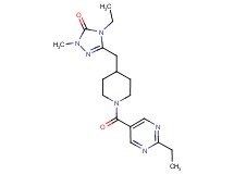 4-ethyl-5-({1-[(2-ethylpyrimidin-5-yl)carbonyl]piperidin-4-yl}methyl)-2-methyl-2,4-dihydro-3H-1,2,4-triazol-3-one