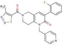 3-(2-fluorophenyl)-6-[(4-methyl-1,2,3-thiadiazol-5-yl)carbonyl]-1-(4-pyridinylmethyl)-5,6,7,8-tetrahydro-1,6-naphthyridin-2(1H)-one