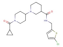 N-[(5-chloro-2-thienyl)methyl]-1'-(cyclopropylcarbonyl)-1,4'-bipiperidine-3-carboxamide