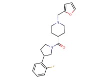 4-{[3-(2-fluorophenyl)-1-pyrrolidinyl]carbonyl}-1-(2-furylmethyl)piperidine