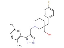 [1-{[3-(2,5-dimethylphenyl)-1H-pyrazol-4-yl]methyl}-3-(4-fluorobenzyl)-3-piperidinyl]methanol