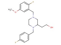 2-[1-(4-fluorobenzyl)-4-(2-fluoro-5-methoxybenzyl)-2-piperazinyl]ethanol