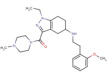 1-ethyl-N-[2-(2-methoxyphenyl)ethyl]-3-[(4-methyl-1-piperazinyl)carbonyl]-4,5,6,7-tetrahydro-1H-indazol-5-amine