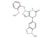 1-(2-methoxybenzyl)-4-(1-methyl-1H-1,2,3-benzotriazol-5-yl)-1,4,5,7-tetrahydro-6H-pyrazolo[3,4-b]pyridin-6-one