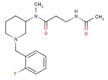 N~3~-acetyl-N~1~-[1-(2-fluorobenzyl)-3-piperidinyl]-N~1~-methyl-beta-alaninamide