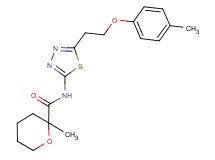 2-methyl-N-{5-[2-(4-methylphenoxy)ethyl]-1,3,4-thiadiazol-2-yl}tetrahydro-2H-pyran-2-carboxamide