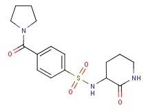N-(2-oxo-3-piperidinyl)-4-(1-pyrrolidinylcarbonyl)benzenesulfonamide