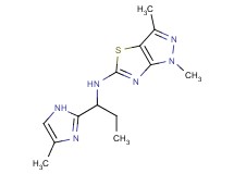1,3-dimethyl-N-[1-(4-methyl-1H-imidazol-2-yl)propyl]-1H-pyrazolo[3,4-d][1,3]thiazol-5-amine