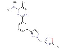 N,N,5-trimethyl-2-(3-{1-[(5-methyl-1,2,4-oxadiazol-3-yl)methyl]-1H-pyrazol-3-yl}phenyl)-4-pyrimidinamine