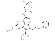 methyl 5-[(3-hydroxy-1,3-dimethylbutyl)amino]-3-[(methoxyacetyl)amino]-1-(3-phenylpropyl)-1H-pyrrolo[2,3-b]pyridine-2-carboxylate