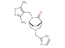 (1S*,5R*)-6-[(3,5-dimethyl-4-isoxazolyl)methyl]-3-(1H-imidazol-2-ylmethyl)-3,6-diazabicyclo[3.2.2]nonan-7-one