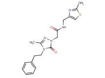 2-[3-methyl-5-oxo-4-(2-phenylethyl)-4,5-dihydro-1H-1,2,4-triazol-1-yl]-N-[(2-methyl-1,3-thiazol-4-yl)methyl]acetamide