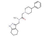 N-methyl-2-(4-phenyl-1-piperidinyl)-N-(4,5,6,7-tetrahydro-1H-indazol-3-ylmethyl)acetamide