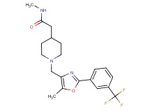 N-methyl-2-[1-({5-methyl-2-[3-(trifluoromethyl)phenyl]-1,3-oxazol-4-yl}methyl)piperidin-4-yl]acetamide