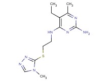 5-ethyl-6-methyl-N~4~-{2-[(4-methyl-4H-1,2,4-triazol-3-yl)thio]ethyl}pyrimidine-2,4-diamine