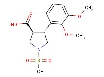 (3S*,4R*)-4-(2,3-dimethoxyphenyl)-1-(methylsulfonyl)-3-pyrrolidinecarboxylic acid