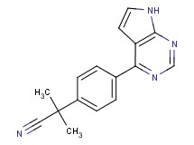 2-methyl-2-[4-(7H-pyrrolo[2,3-d]pyrimidin-4-yl)phenyl]propanenitrile