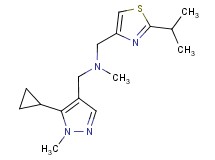 1-(5-cyclopropyl-1-methyl-1H-pyrazol-4-yl)-N-[(2-isopropyl-1,3-thiazol-4-yl)methyl]-N-methylmethanamine