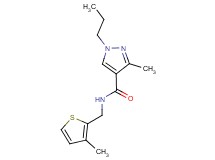 3-methyl-N-[(3-methyl-2-thienyl)methyl]-1-propyl-1H-pyrazole-4-carboxamide