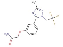 2-{3-[3-methyl-1-(2,2,2-trifluoroethyl)-1H-1,2,4-triazol-5-yl]phenoxy}acetamide