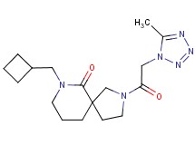 7-(cyclobutylmethyl)-2-[(5-methyl-1H-tetrazol-1-yl)acetyl]-2,7-diazaspiro[4.5]decan-6-one