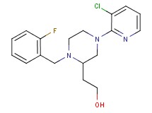 2-[4-(3-chloro-2-pyridinyl)-1-(2-fluorobenzyl)-2-piperazinyl]ethanol