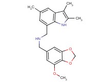 1-(7-methoxy-1,3-benzodioxol-5-yl)-N-[(2,3,5-trimethyl-1H-indol-7-yl)methyl]methanamine