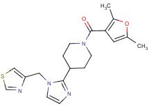 1-(2,5-dimethyl-3-furoyl)-4-[1-(1,3-thiazol-4-ylmethyl)-1H-imidazol-2-yl]piperidine