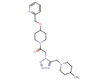2-({[1-({5-[(4-methyl-1-piperidinyl)methyl]-1H-tetrazol-1-yl}acetyl)-4-piperidinyl]oxy}methyl)pyridine