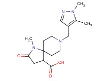 8-[(1,5-dimethyl-1H-pyrazol-4-yl)methyl]-1-methyl-2-oxo-1,8-diazaspiro[4.5]decane-4-carboxylic acid
