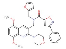 N-{[5,8-dimethoxy-2-(4-morpholinyl)-3-quinolinyl]methyl}-N-(2-furylmethyl)-3-phenyl-5-isoxazolecarboxamide