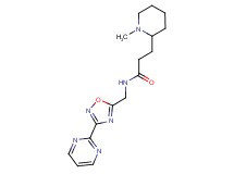 3-(1-methyl-2-piperidinyl)-N-{[3-(2-pyrimidinyl)-1,2,4-oxadiazol-5-yl]methyl}propanamide