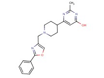 2-methyl-6-{1-[(2-phenyl-1,3-oxazol-4-yl)methyl]piperidin-4-yl}pyrimidin-4-ol