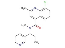 8-chloro-N,2-dimethyl-N-(1-pyridin-3-ylpropyl)quinoline-4-carboxamide