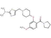 5-({4-[5-methoxy-2-(1-pyrrolidinylcarbonyl)phenoxy]-1-piperidinyl}methyl)-N,N-dimethyl-1,3-thiazol-2-amine