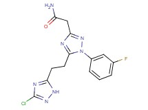 2-[5-[2-(3-chloro-1H-1,2,4-triazol-5-yl)ethyl]-1-(3-fluorophenyl)-1H-1,2,4-triazol-3-yl]acetamide