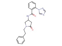 N-[5-oxo-1-(2-phenylethyl)pyrrolidin-3-yl]-2-(1H-1,2,4-triazol-1-yl)benzamide