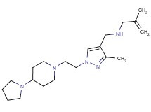 (2-methylprop-2-en-1-yl)({3-methyl-1-[2-(4-pyrrolidin-1-ylpiperidin-1-yl)ethyl]-1H-pyrazol-4-yl}methyl)amine