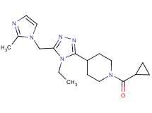 1-(cyclopropylcarbonyl)-4-{4-ethyl-5-[(2-methyl-1H-imidazol-1-yl)methyl]-4H-1,2,4-triazol-3-yl}piperidine