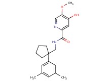 N-{[1-(3,5-dimethylphenyl)cyclopentyl]methyl}-4-hydroxy-5-methoxy-2-pyridinecarboxamide