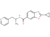 2-cyclopropyl-N-[1-methyl-2-(3-pyridinyl)ethyl]-1,3-benzoxazole-6-carboxamide