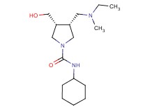 (3R*,4R*)-N-cyclohexyl-3-{[ethyl(methyl)amino]methyl}-4-(hydroxymethyl)-1-pyrrolidinecarboxamide