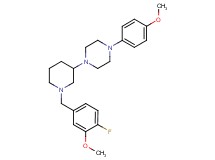 1-[1-(4-fluoro-3-methoxybenzyl)-3-piperidinyl]-4-(4-methoxyphenyl)piperazine