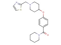4-[4-(1-piperidinylcarbonyl)phenoxy]-1-(1,3-thiazol-2-ylmethyl)piperidine