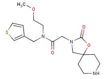N-(2-methoxyethyl)-2-(2-oxo-1-oxa-3,8-diazaspiro[4.5]dec-3-yl)-N-(3-thienylmethyl)acetamide