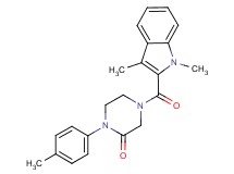 4-[(1,3-dimethyl-1H-indol-2-yl)carbonyl]-1-(4-methylphenyl)-2-piperazinone