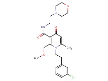 1-[2-(3-chlorophenyl)ethyl]-2-(methoxymethyl)-6-methyl-N-[2-(4-morpholinyl)ethyl]-4-oxo-1,4-dihydro-3-pyridinecarboxamide