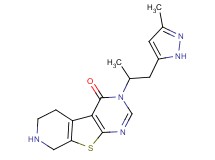 3-[1-methyl-2-(3-methyl-1H-pyrazol-5-yl)ethyl]-5,6,7,8-tetrahydropyrido[4',3':4,5]thieno[2,3-d]pyrimidin-4(3H)-one