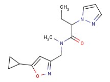 N-[(5-cyclopropyl-3-isoxazolyl)methyl]-N-methyl-2-(1H-pyrazol-1-yl)butanamide