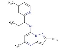 2,5-dimethyl-N-[1-(4-methyl-2-pyridinyl)propyl]pyrazolo[1,5-a]pyrimidin-7-amine